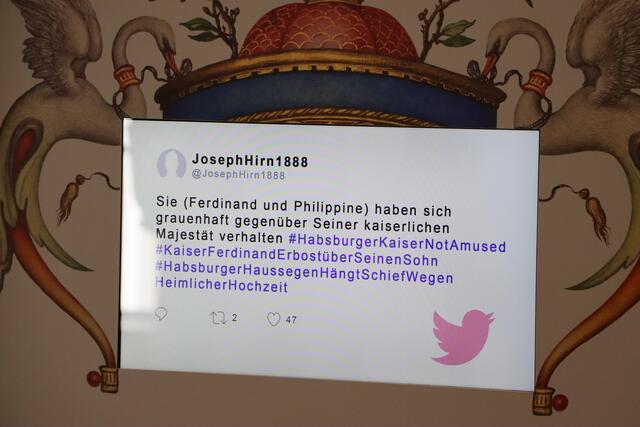 moderne Umwandlung der damaligen Geschehnisse in einen Twitter Post | Foto: Ricarda Stengg