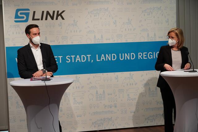 Bundesministerin Leonore Gewessler und Landesrat Stefan Schnöll