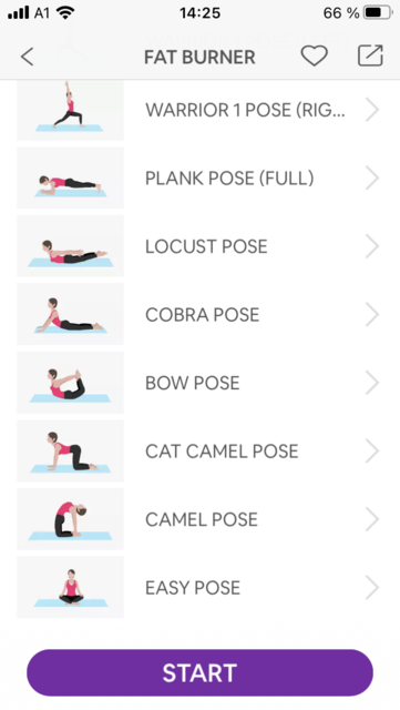Yoga for Beginners – unser App-Tipp der Woche – ist eine kostenlose Yoga-App für Anfänger. Die Übungseinheiten lassen sich für die eigenen Ansprüche auswählen: Von Yoga vor dem Schlafengehen bis hin zu Yoga für den Po. Yoga for Beginners gibt es für Android und IOS. | Foto: Screenshot