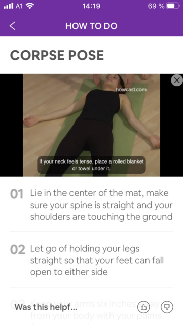 Yoga for Beginners – unser App-Tipp der Woche – ist eine kostenlose Yoga-App für Anfänger. Die Übungseinheiten lassen sich für die eigenen Ansprüche auswählen: Von Yoga vor dem Schlafengehen bis hin zu Yoga für den Po. Yoga for Beginners gibt es für Android und IOS. | Foto: Screenshot