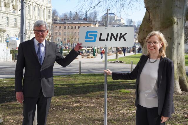 Bundesministerin Leonore Gewessler und Bgm. Harald Preuner