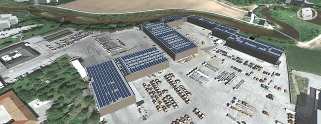 Die insgesamt 3.888 Solarpanele werden sich künftig auf den Dächern mehrerer Hödlmayr-Gebäude auf einer Gesamtfläche von 10.000 Quadratmetern erstrecken. | Foto: Ökosolar