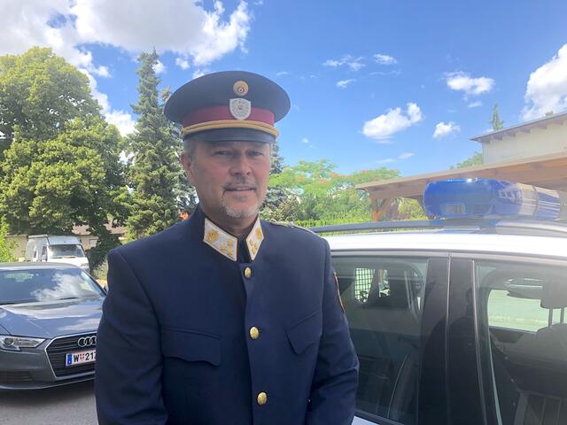 Chefinspektor Karl Löffler, Bezirkskommando Gänserndorf. | Foto: Potmesil
