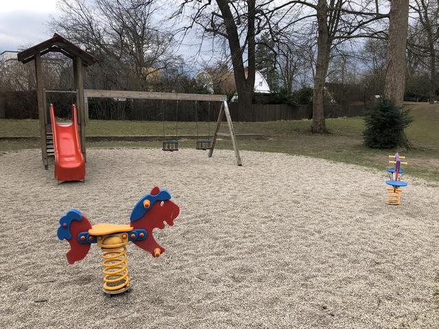 Kleinkindbereich am Spielplatz im Hammerpark.