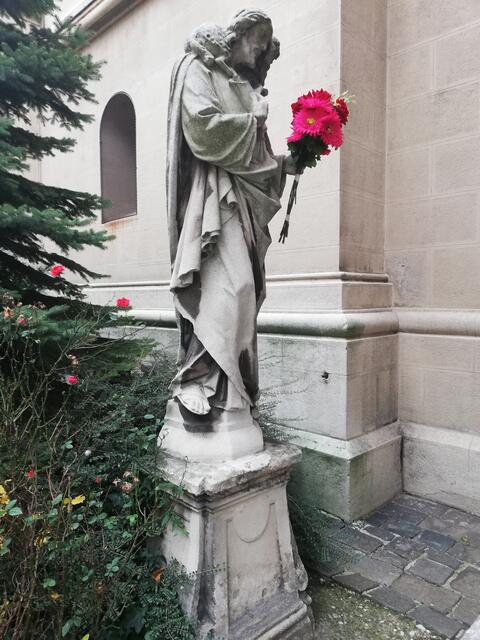 Christus als Guter Hirte in der Lustkandlgasse 34-38 am Alsergrund. | Foto: Rosemarie