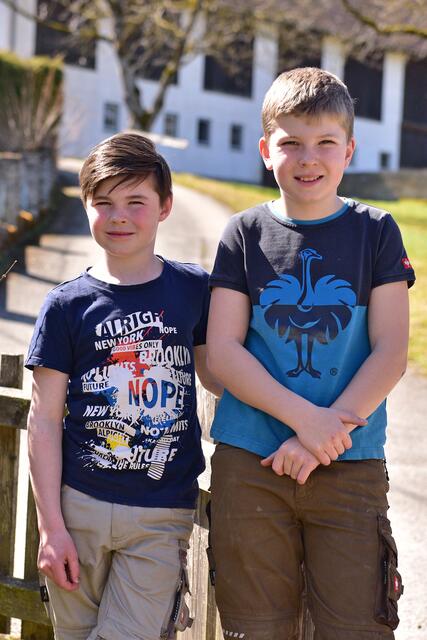 Hannes Moser rechts (11) und sein (Schul)Freund Valentin Buchegger links (10) | Foto: Wolfgang Spitzbart
