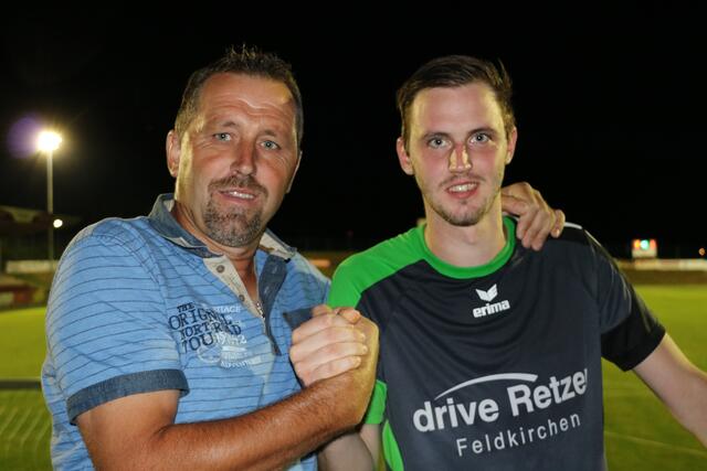 Der scheidende SGA Sirnitz-Trainer mit Gerd Gwenger mit Sohn Gregor | Foto: kope