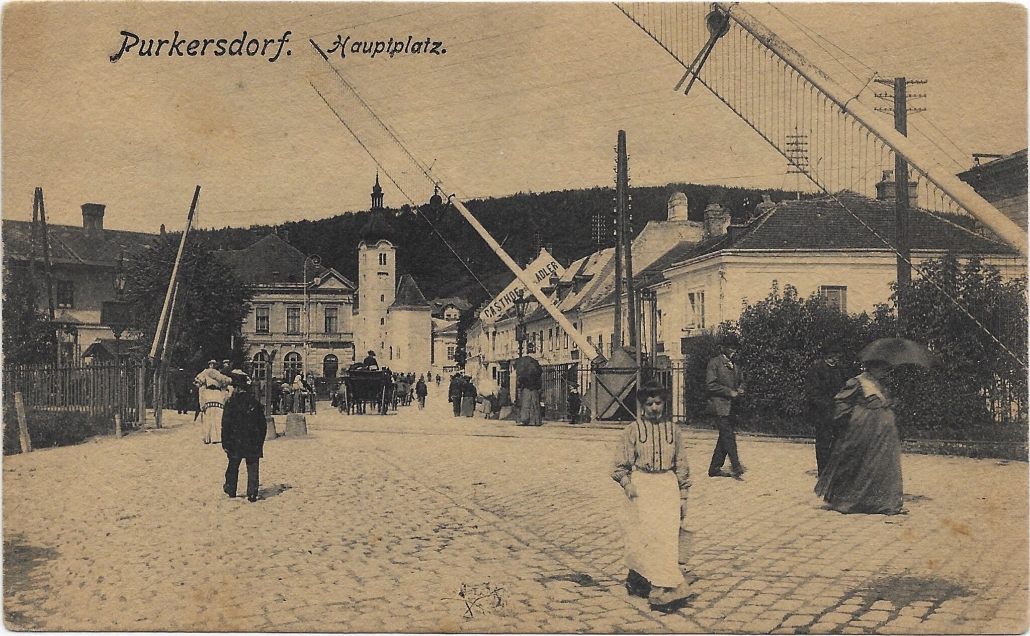 Damals & Heute Bahnübergang in Purkersdorf Purkersdorf
