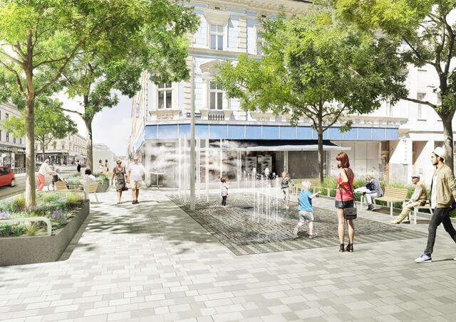 Cooling-Bereich im Areal der Wendgasse. | Foto: DnD Landschaftsplanung