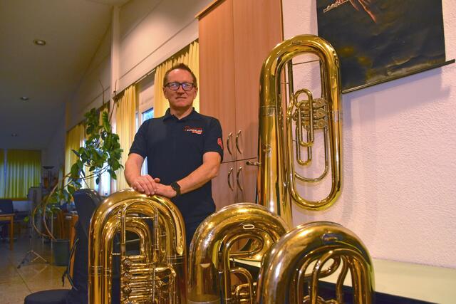 Peter Reichstädter ist Landesobmann des burgenländischen Blasmusikverbands, dessen Aktivitäten corona-bedingt seit über einem Jahr lahmgelegt sind. | Foto: Martin Wurglits