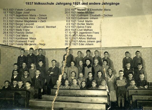 Volksschule Neufeld: Jahrgang 1921 und andere Jahrgänge