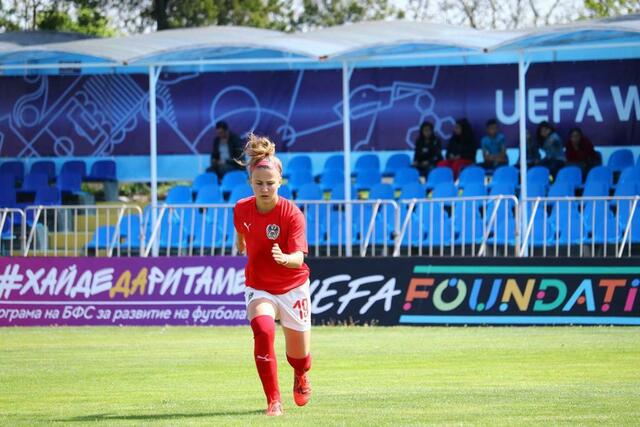 Die 18-jährige St. Aegidingerin spielt derzeit beim SK Sturm Graz. Beim Länderspiel am 11. April gegen Finnland wäre Annabel Schasching das erste Mal im Aufgebot des Damen Nationalteams gestanden.  | Foto: ÖFB