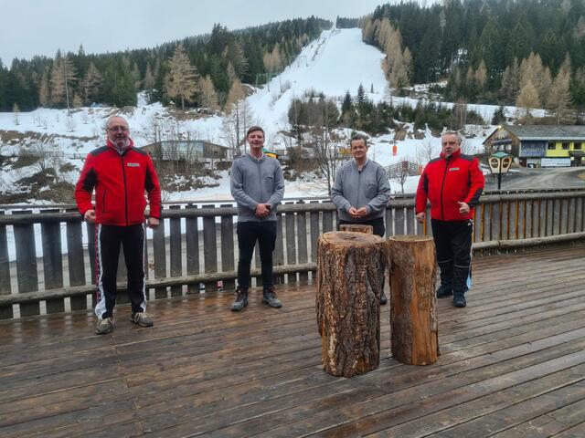 Hugo Gallaun, Benjamin Kowatschitsch, Claus Wieser und Egon Gallaun von der Berg- und Naturwacht Bezirk Voitsberg | Foto: Berg- und Naturwacht