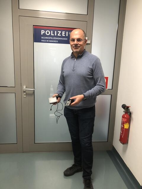 Bezirkspolizeikommandant Stefan Haslberger erläutert die Kriminalitätsstatistik 2020 für den Bezirk Ried.