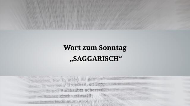 Wir wünschen saggarisch viel Spaß beim Mitraten diese Woche.