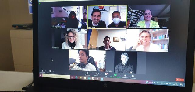 Im Rahmen eines online Meetings des Circle1220 können sich Unternehmer austauschen.