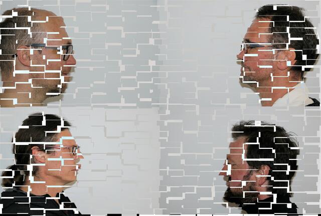 Schubert meets Grönemeyer: Im Uhrzeigersinn von oben links Wilfried Rogl, Ewald Brandstätter, Simon Kräutler, und Stefan Wolf