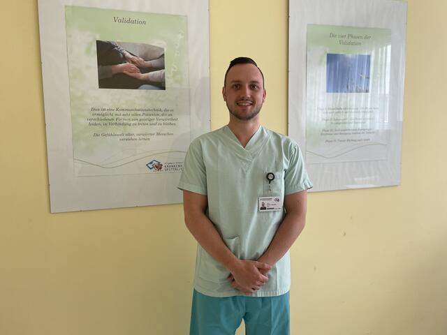 Raphael Unterkofler ist Diplomierter Gesundheits- und Krankenpfleger im Krankenhaus Spittal