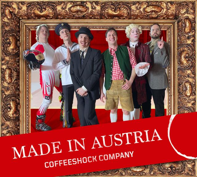 COFFEESHOCK COMPANY - Super Skunk Rock Reggae seit 2010: Mani Banani, Marco Blascetta, Andreas Karall, Rafael Stern, Filip Tyran, Nikola Zeichmann- Omischl | Foto: Foto: STO!, Artwork: Paul Grill