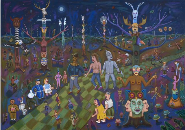 And if I devoted my life to one of its feathers? | Foto:  Jim Denomie, Oz, The Emergence, 2017, Collection of Minnesota Museum of American Art