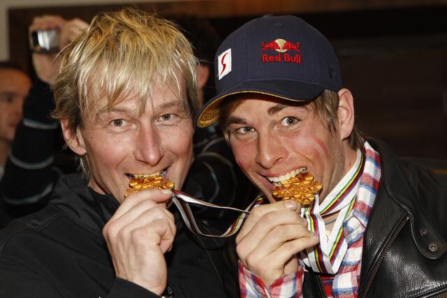 Erik Wöll und der 5-fache Weltmeister Benjamin Karl.