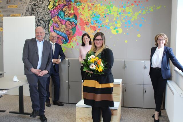 Manfred Kalchmair, Karl Dietachmair, Bettina Stelzer-Wögerer, Tanja Lehner und Judith Ringer (v. li.). | Foto: kai