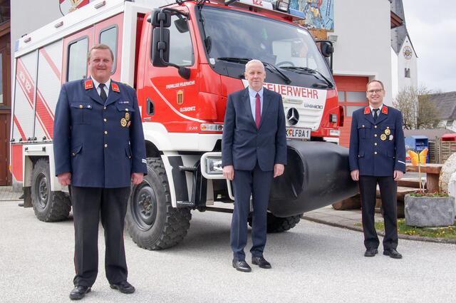 Werner Gorenschek (links) wurde bestätigt und ist weiterhin Kommandant der Freiwilligen Feuerwehr Globasnitz.