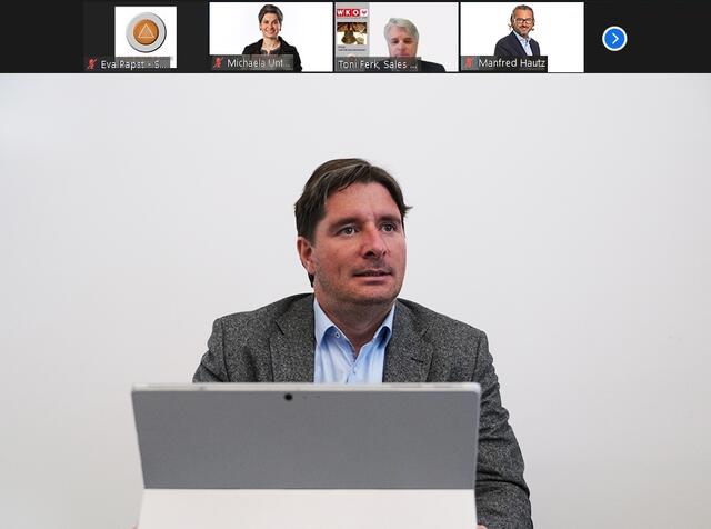 Peter Seiwald, WK-Bezirksobmann Kitzbühel, war online dabei. | Foto: WK Tirol