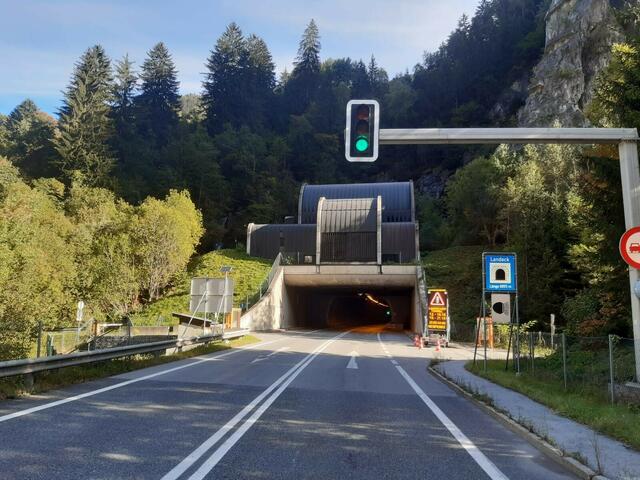 Sperre des Landecker Tunnels am 20. Apirl in der Zeit von 14.10 bis 14.50 Uhr in Fahrtrichtung Reschenpass (Süden).