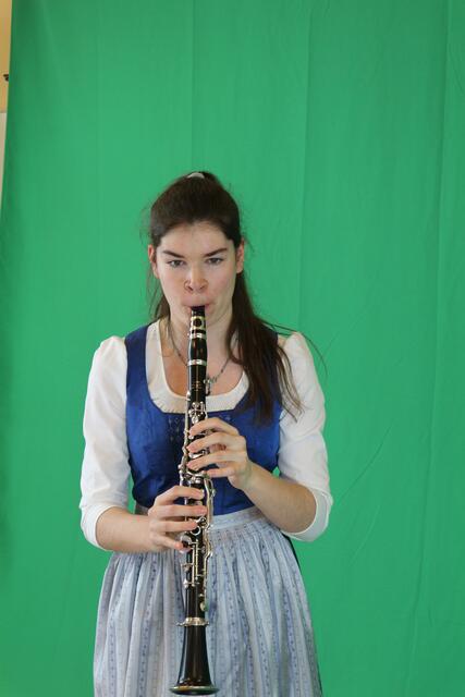 Die Musikerinnen und Musiker der Stadtkapelle Deutschlandsberg spielten die Stücke vor einem Greenscreen ein.  | Foto: Alois Reinprecht