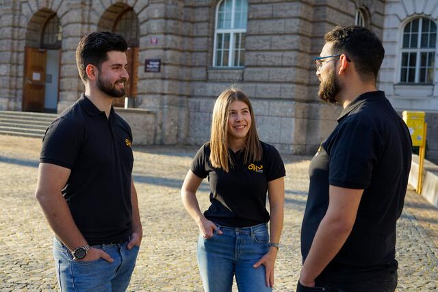 Setzen auf Teststraßen: ÖH Vorsitzteam: (v.l.n.r.) Johann Katzlinger, Julia Staudegger, Baris Demiral | Foto: ÖHI