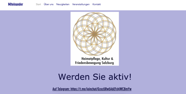 Schaurecker äußert sich auf die Frage, warum der Verein "Heimatpflege, Kultur &amp; Friedensbewegung" nach wie vor "aktiv" scheint wie folgt: "Ich weiß nur, dass es den Menschen, der die Internetseite betreut nicht mehr gibt. Der muss gestorben sein. Aufgrund dessen ist es schwierig, das überhaupt vom Netz zu nehmen. Aber der Verein wurde aufgelöst." | Foto: Screenshot: sm