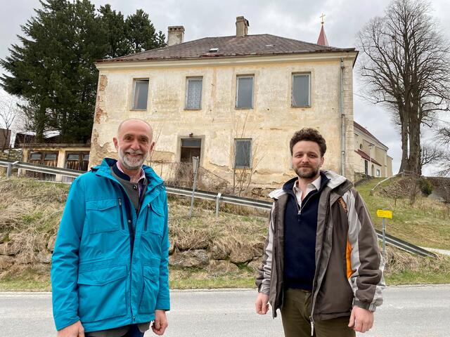 v.l.: Bgm. Josef Schaden und Sebastian Siller