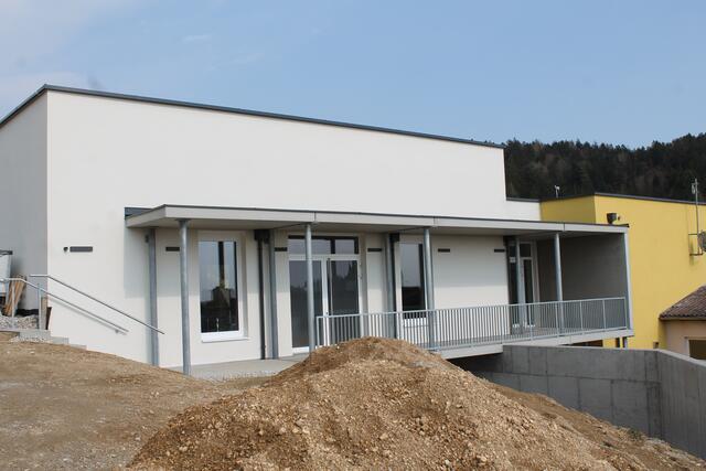 Das neue Musikheim Rechberg, ein Anbau zur Volksschule.