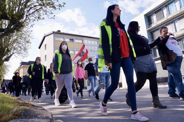 Die Bilder der Protestkundgebung in der Melker Innenstadt.