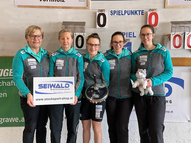 Die Damen des ESV Union Vornholz führen die Staatsligatabelle an
von links:
Elfriede Glatz, Luise Storer, Simone Steiner, Julia Feichtgraber, Nicole Feichtgraber
