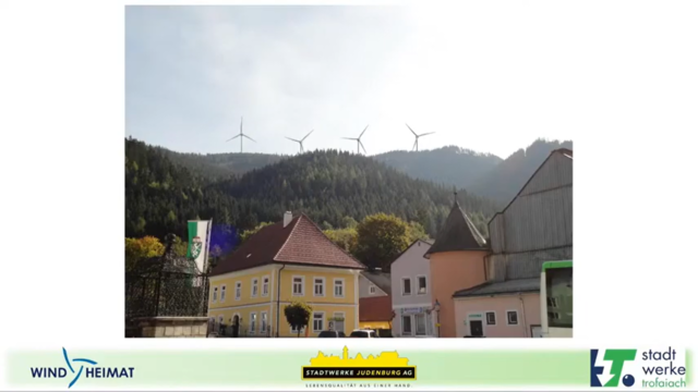 Screenshot - Online Bürgerversammlung - Sichtbarkeitsanimation Windparkanlage Silbersberg/Klammkogel - Sicht Hauptplatz Vordernberg