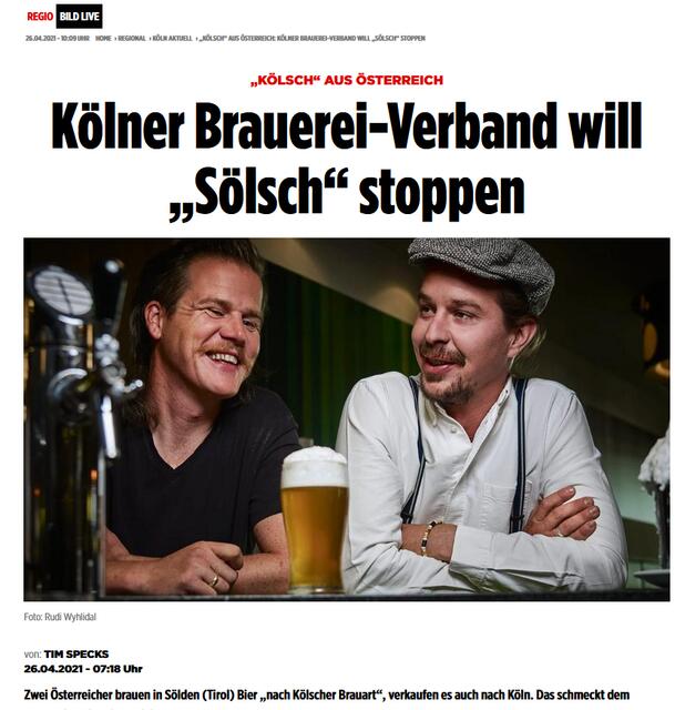 Beste Werbung für Sölsch in der BILD.