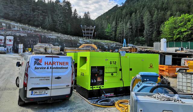 Stromerzeuger: GSW-555-Volvo-Penta-Motor. Eingesetzt wurden die zwei Dieselgeneratoren in über 250 m Tiefe beim Semmering-Basistunnel. | Foto: Hartner Aggregate und Industrietechnik GmbH