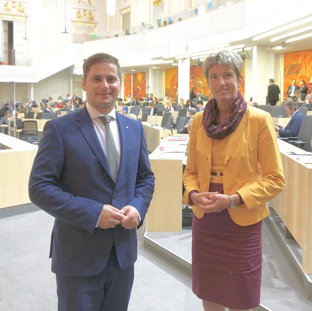 Die ÖVP-Nationalrastabgeordneten Lukas Brandweiner und Martina Diesner-Wais | Foto: Vogl/Archiv