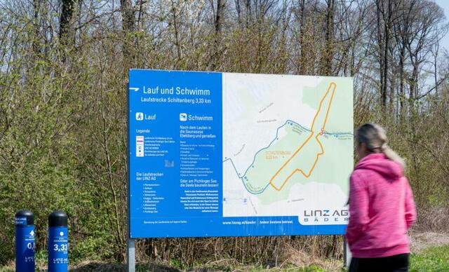 Die Laufstrecke "Schiltenberg" führt durch einen Wald im Stadtteil Ebelsberg. Ab sofort ist sie nach Forstarbeiten für Läufer wieder geöffnet. | Foto: Linz AG