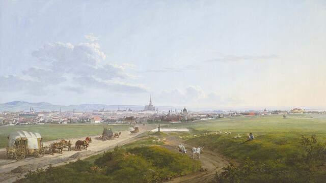 Jakob Alt: Blick auf Wien von der Spinnerin am Kreuz, 1817 | Foto: Albertina Wien
