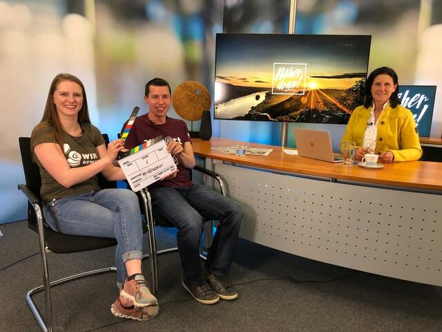 Landesleitung der NÖ Landjugend: Kerstin Lechner und Norbert Allram im Näher dran!-Studio der Bezirksblätter mit Karin Zeiler.