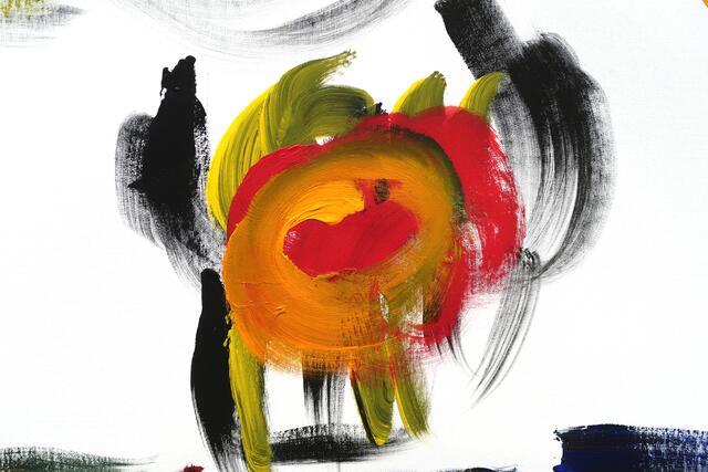 Arnold Schmidt: Flugzeuge, Menschen, Fahrräder und Vögel (Detail, 2019)
 | Foto: courtesy galerie gugging