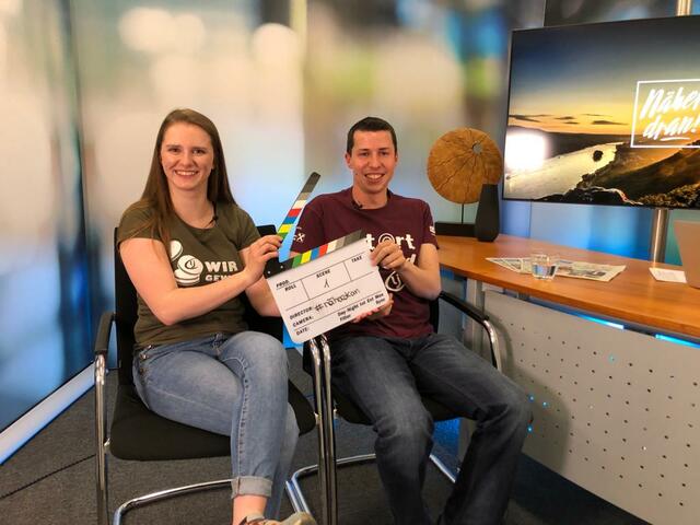 Kerstin Lechner und Norbert Allram im Näher dran!-Studio der Bezirksblätter.