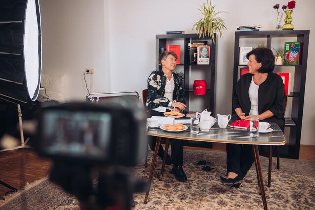 Birgit Gerstorfer besucht am 10. Mai 2021 via Facebook-Livestream online den Bezirk Kirchdorf.