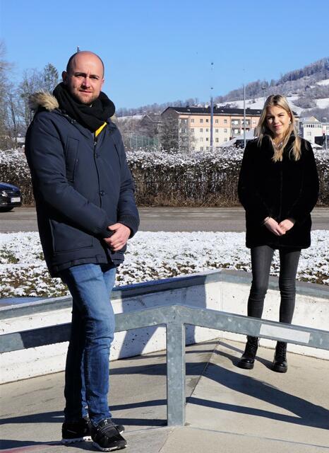 Kirchdorfs Bürgermeisterkandidat Alex Hauser und JVP-Obfrau Selina Luwy
 | Foto: Privat
