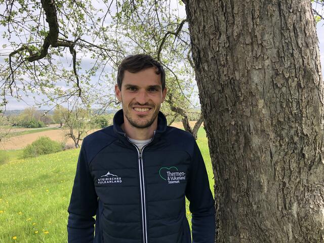 Maximilian Glanz aus dem Team vom Steirischen Vulkanland propagiert die Streuobstwiesen.