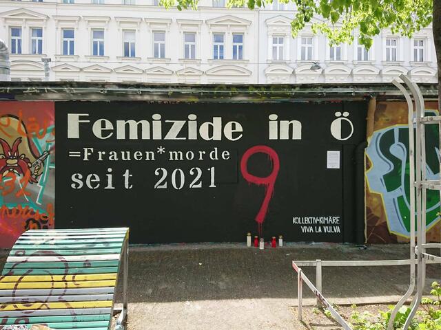 Österreichs traurige Bilanz von Jänner bis April 2021: Nach der Schaffung der Gedenkwand dauerte es nur zwei Wochen bis die Opferzahl von 7 auf 9 anstieg.
