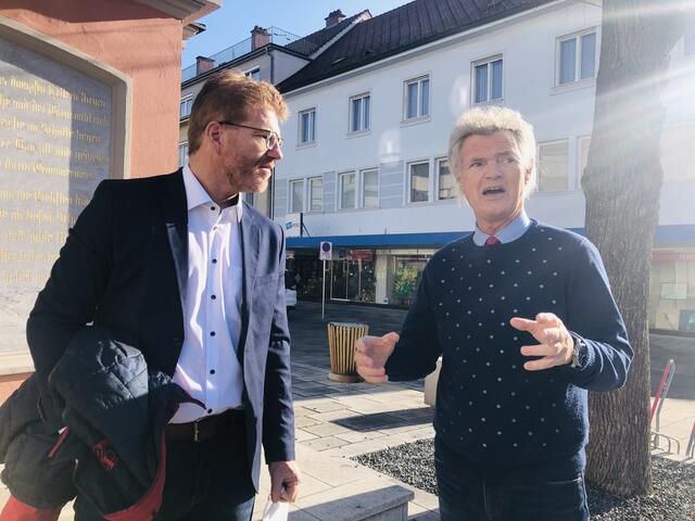 Charly Temmel mit Bürgermeister Harald Bergmann.